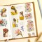 Wrapables Aesthetic Floral Fashion PET Washi Tapes for Scrapbooking, Stationery, Journaling, Diary, Card Making (Set of 2), Yellow and Coral